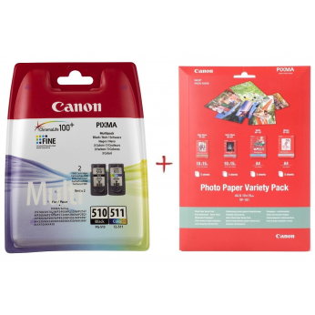 Картриджи + фотобумага A4 Canon для Pixma MP270 PG-510/CL-511 Black/Color (2970B010-VP101)
