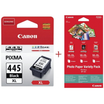 Картридж + фотобумага 10х15 Canon для Pixma MG2440 PG-445Bk XL Black (8282B001-VP101)