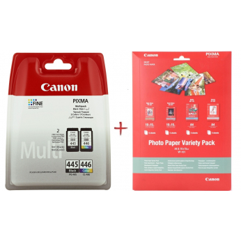 Картриджи + фотобумага A4 Canon для Pixma MG2440 PG-445/CL-446 Black/Color (8283B004-VP101)