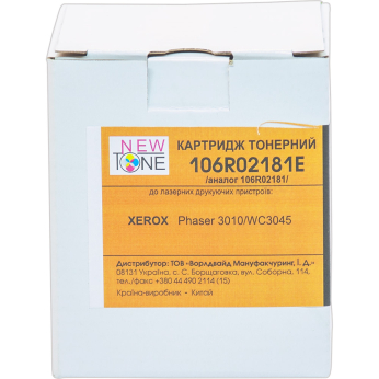 Картридж тон. NEWTONE для Xerox Phaser 3010/WC3045 аналог 106R02181 Black ( 1000 ст.) (106R02181E)