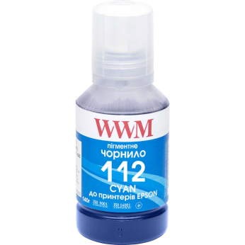 Чернила WWM 112 для Epson L11160/6490 140г Cyan Пигментные (E112CP)