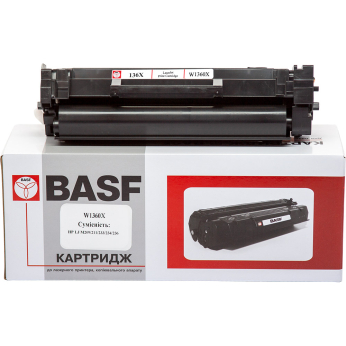 Картридж тон. BASF для HP LJ M211/M212/M236 аналог W1340X/1350X/1360X/1370X Black ( 2600 ст.) (BASF-KT-W1360X)