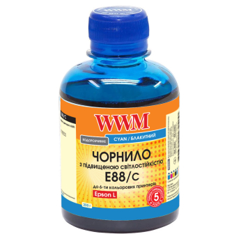 Чернила WWM для Epson L8050/L18050 200г Cyan Водорастворимые (E88/C)