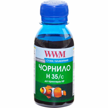 Чернила WWM для HP №22/134/121 100г Cyan Водорастворимые (H35/C-2) для СНПЧ