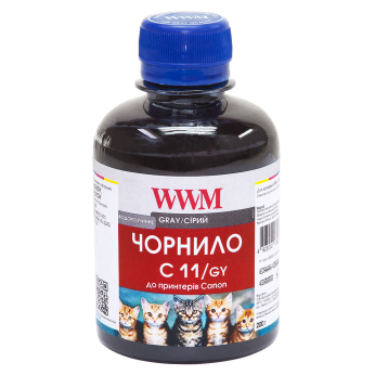 Чернила WWM для Canon CLI-426G/CLI-521G 200г Gray Водорастворимые (C11/GY)