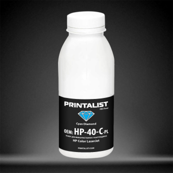 Тонер PRINTALIST для HP CLJ універсальний бутль 40г Cyan (HP-40-C-PL)