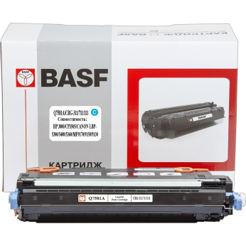 Картридж тон. BASF для HP CLJ 3800 аналог Q7581A Cyan ( 6000 ст.) (BASF-KT-Q7581A_CRG711)