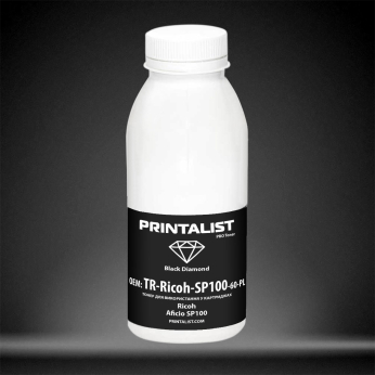 Тонер PRINTALIST бутль 60г Black (TR-Ricoh-SP100-60-PL)