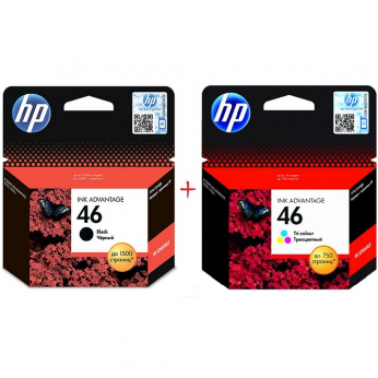 Комплект струйных картриджей HP для Deskjet Ink Advantage 2520 HP 46 Black/Color (Set46hp)