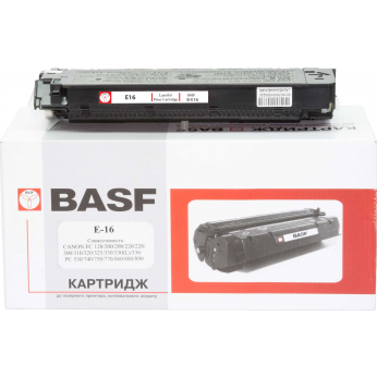Картридж тон. BASF для Canon FC-128/230/310/330 аналог E16 Black ( 2000 ст.) (BASF-KT-E16)