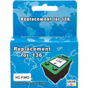 Картридж MicroJet для HP PSC 1513 аналог HP №136 Color (HC-F34D)