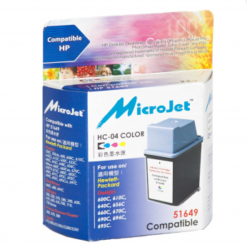 Картридж MicroJet для HP DJ 600 series аналог HP №49 ( 51649AE) Color (HC-04)