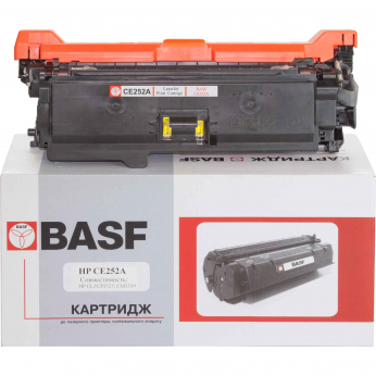 Картридж тон. BASF для HP CLJ CM3530/CP3525 аналог CE252A Yellow ( 7000 ст.) (BASF-KT-CE252A)