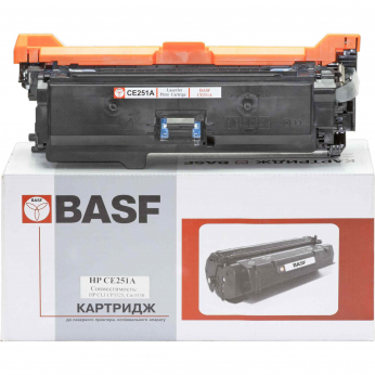 Картридж тонерный BASF для HP CLJ CM3530/CP3525 аналог CE251A Cyan (BASF-KT-CE251A)