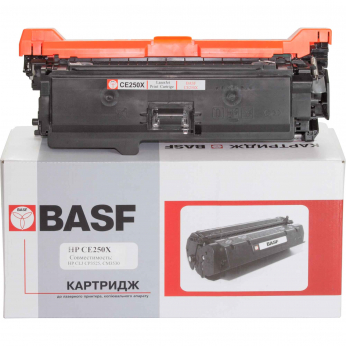 Картридж тонерный BASF для HP CLJ CM3530/CP3525 аналог CE250X Black (BASF-KT-CE250X)