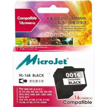 Картридж MicroJet для Lexmark CJ Z13/23/33 аналог №16 Black (HL-16B)