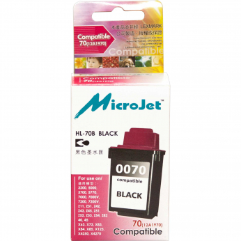Картридж MicroJet для Lexmark CJ Z11/3200/7000 аналог №70 ( 80D2957) Black (HL-70B)