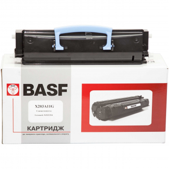 Картридж тонерный BASF для Lexmark X203/204 аналог X203A11G Black (BASF-KT-X203A11G)