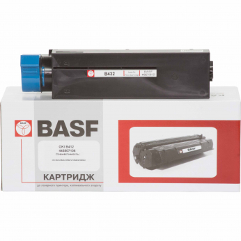 Туба з тонером BASF для OKI B412/B432/B512 аналог 445807106 Black ( 7000 ст.) (BASF-KT-B412-445807106)