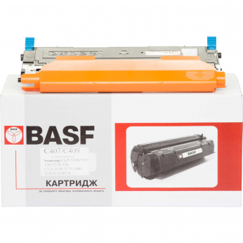 Картридж тон. BASF для Samsung CLP-310N/315/320 аналог C407S/C409S Cyan ( 1000 ст.) (WWMID-70883)