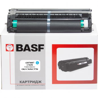 Копі картридж BASF для OKI C5650/C5750 аналог 43870007 Cyan (BASF-DR-C5650-43870007)