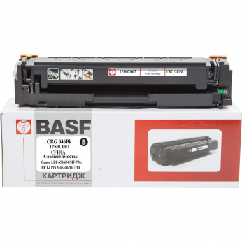 Картридж тонерный BASF для Canon 046, LBP-650, HP LJ Pro M452dn аналог 1250C002/046Bk/CF410A Black (