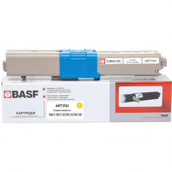 Картридж тонерный BASF для OKI C301/C321/MC332/MC342 аналог 44973541 Yellow (BASF-KT-44973541)