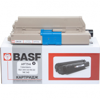 Картридж тон. BASF для OKI C301/C321/MC332/MC342 аналог 44973544 Black ( 2200 ст.) (BASF-KT-44973544)