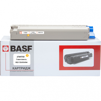 Картридж тонерный BASF для OKI C824/834/844 аналог 47095705 Yellow (BASF-KT-47095705)