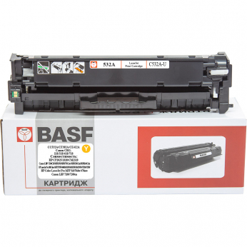Картридж тонерный BASF для HP CC532A/CF382A/CE412A, Canon 118/318/418/718 Yellow (BASF-KT-CC532A-U)
