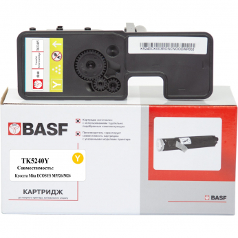 Туба с тонером BASF для KYOCERA M5526cdn/M5526cdw, TK-5240Y аналог 1T02R7ANL0 Yellow (BASF-KT-1T02R7