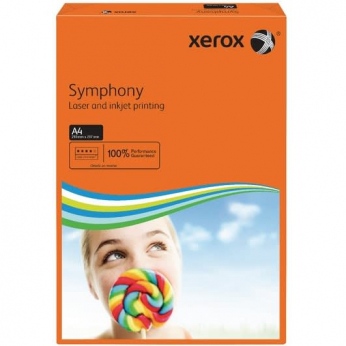 Папір офісний Xerox SYMPHONY Intensive Dark Orange 160г/м кв, A4, 250л (003R94276) цветная