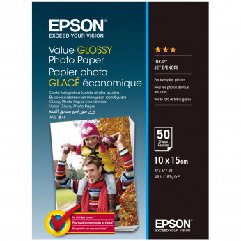 Фотопапір Epson  глянсовий 183г/м кв, 10см x 15см, 50л (C13S400038)