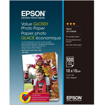 Фотопапір Epson  глянсовий 183г/м кв, 10см x 15см, 100л (C13S400039)