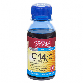 Чернила WWM для Canon CLI-451C/CLI-471C 100г Cyan Водорастворимые (C14/C-2) светостойкие