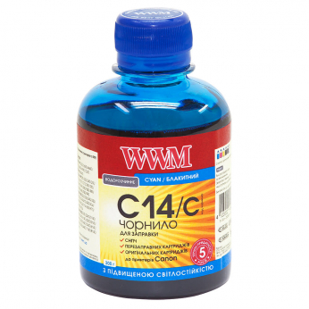 Чорнило WWM для Canon CLI-451C/CLI-471C 200г Cyan водорозчинне (C14/C)
