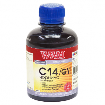 Чорнило WWM для Canon CLI-451GY/CLI-471GY 200г Gray водорозчинне (C14/GY)