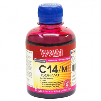 Чорнило WWM для Canon CLI-451M/CLI-471M 200г Magenta водорозчинне (C14/M)