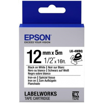 Картридж зі стрічкою Epson для для  LW-300/400/400VP/700 Iron on Black/White 12mm x 5m (C53S625419)