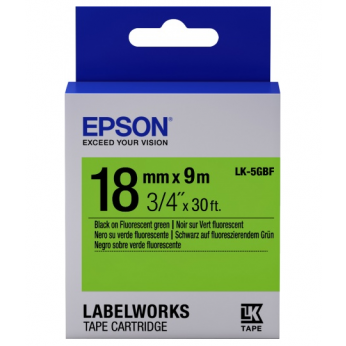 Картридж с лентой Epson для для  LW-400/400VP/700 Fluor Black/Green 18mm x 9m (C53S626403)