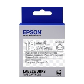 Картридж с лентой Epson для для  LW-400/400VP/700 Clear White/Clear 18mm x 9m (C53S626407)
