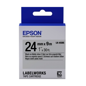 Картридж зі стрічкою Epson для для  LW-700 Matte Black/Matt Siv 24mm x 9m (C53S627405)