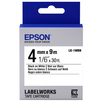 Картридж зі стрічкою Epson для для  LW-300/400/400VP/700 Standart Black/White 4mm x 9m (C53S651001)