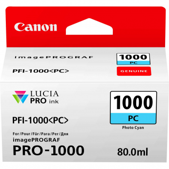 Картридж Canon для imagePROGRAF Pro-1000 PFI-1000  Photo Cyan (0550C001)