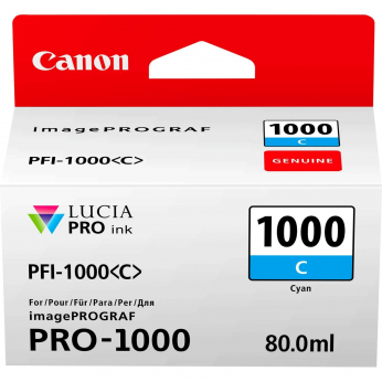 Картридж Canon imagePROGRAF Pro-1000 PFI-1000 Cyan (0547C001)