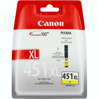 Картридж Canon Pixma MG5440/MG6340/iP7240 CLI-451Y XL Yellow (6475B001)