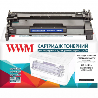 Картридж тон. WWM для HP LJ Pro M304/M404/MFP M428 аналог CF259A Black (CF259A-WWM-WOC) без чіпа