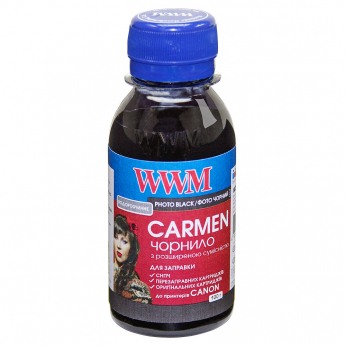 Чернила WWM CARMEN для Canon 100г Photo Black Водорастворимые (CU/PB-2) универсальные