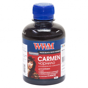 Чернила WWM CARMEN для Canon 200г Photo Black Водорастворимые (CU/PB) универсальные