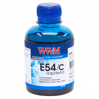Чорнило WWM для Epson Stylus Pro 7600/9600 200г Cyan водорозчинне (E54/C)